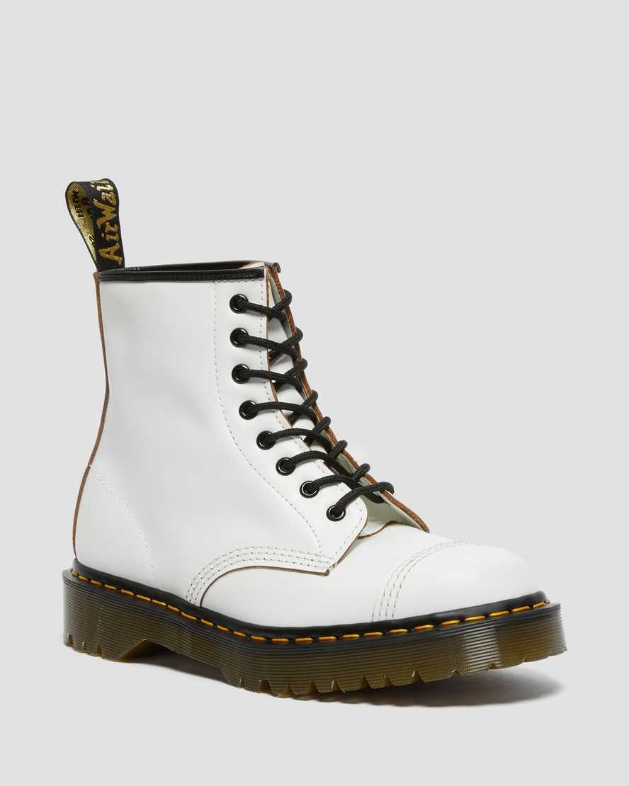 Dr Martens 1460 Bex Made in England Kappe Cap Stiefeletten Herren Weiß | GVE-958436