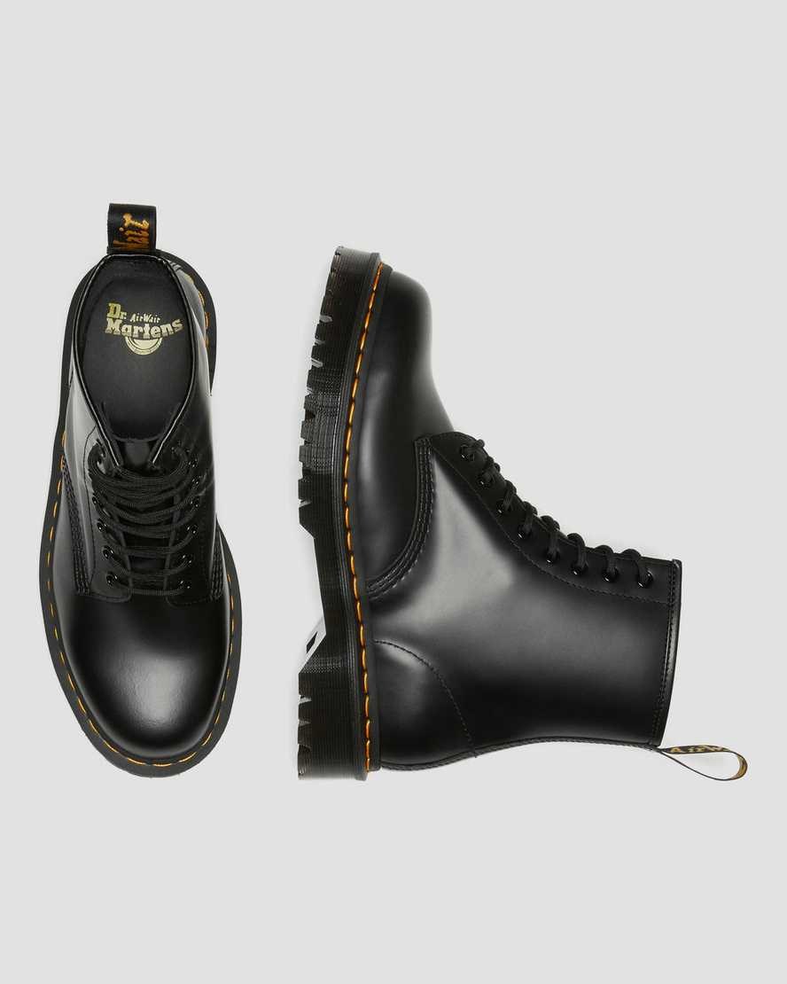 Dr Martens 1460 Bex Smooth Leder Schnürstiefel Herren Schwarz | HUJ-615840