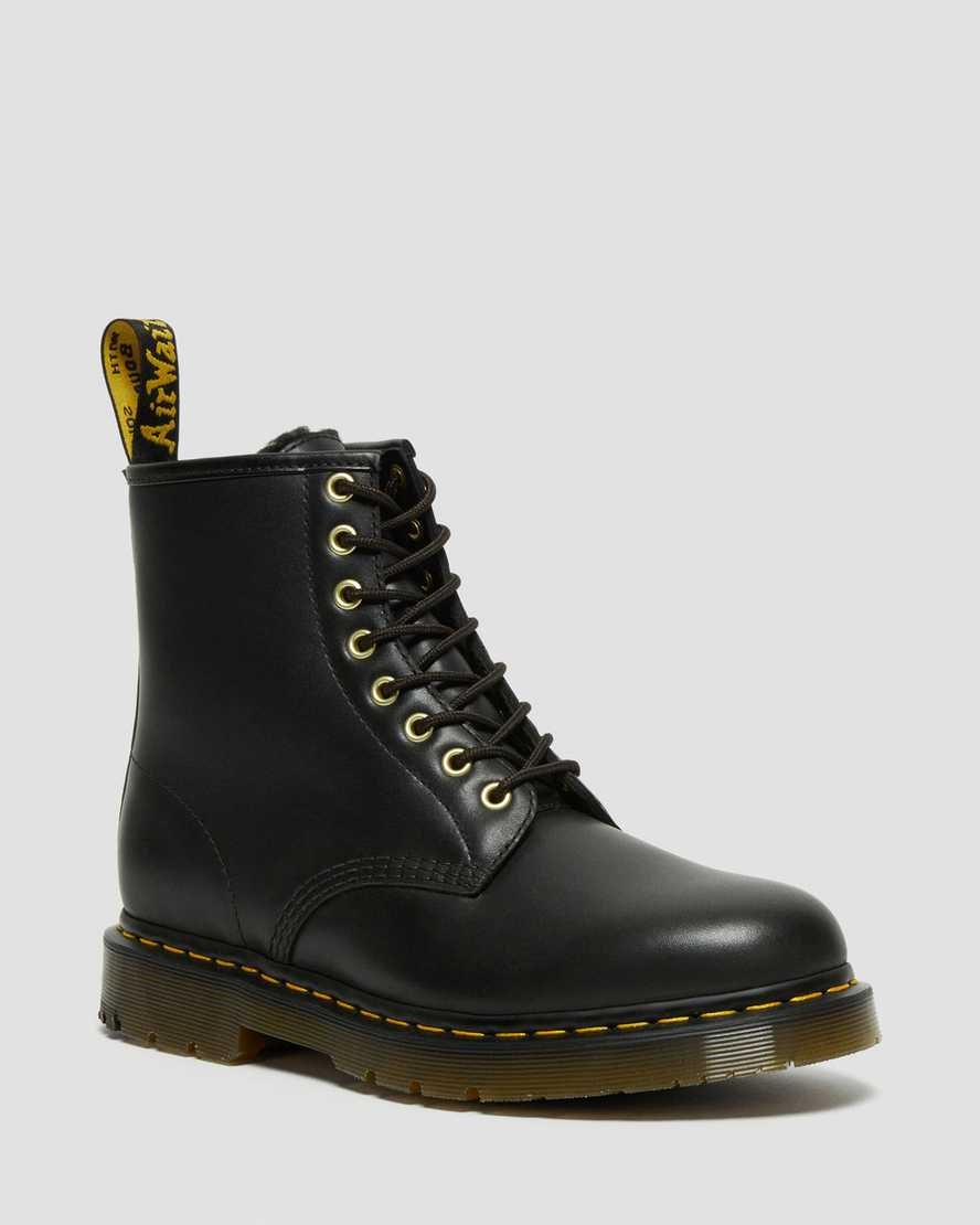 Dr Martens 1460 DM\'s Wintergrip Leder Stiefeletten Herren Schwarz | IOH-476219