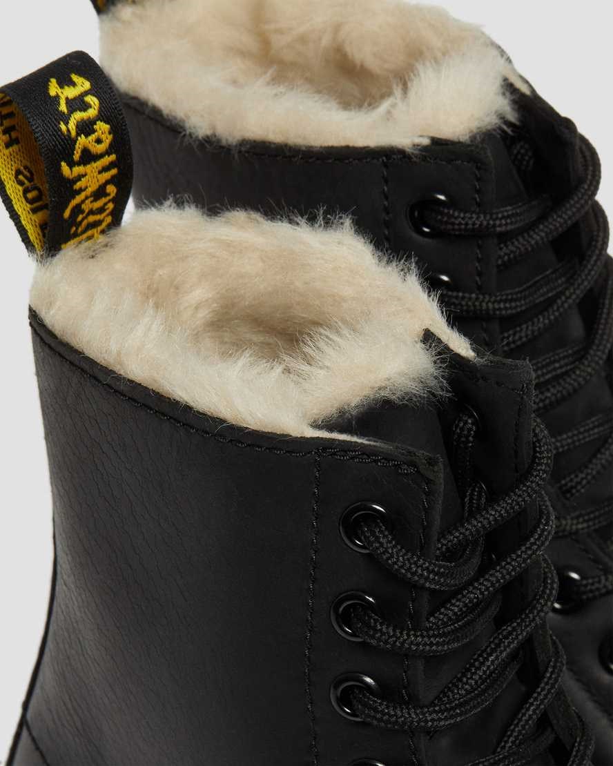 Dr Martens 1460 Faux Fur Gefütterte Stiefeletten Damen Schwarz | MFI-537284