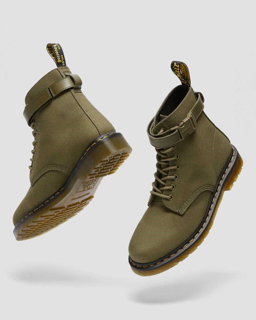 Dr Martens 1460 Futura Olive Riemen Schnürstiefel Damen Olivgrün | EUO-025786