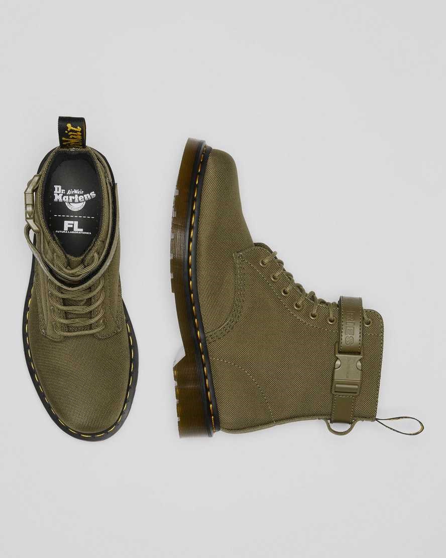 Dr Martens 1460 Futura Olive Riemen Schnürstiefel Damen Olivgrün | EUO-025786