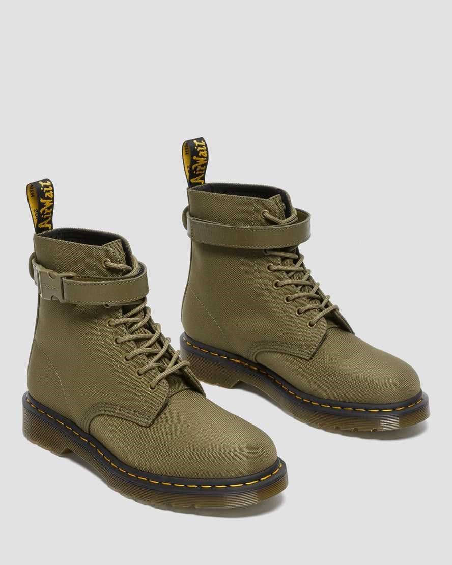 Dr Martens 1460 Futura Olive Riemen Schnürstiefel Damen Olivgrün | EUO-025786