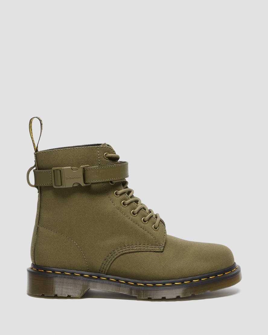 Dr Martens 1460 Futura Olive Riemen Schnürstiefel Damen Olivgrün | EUO-025786