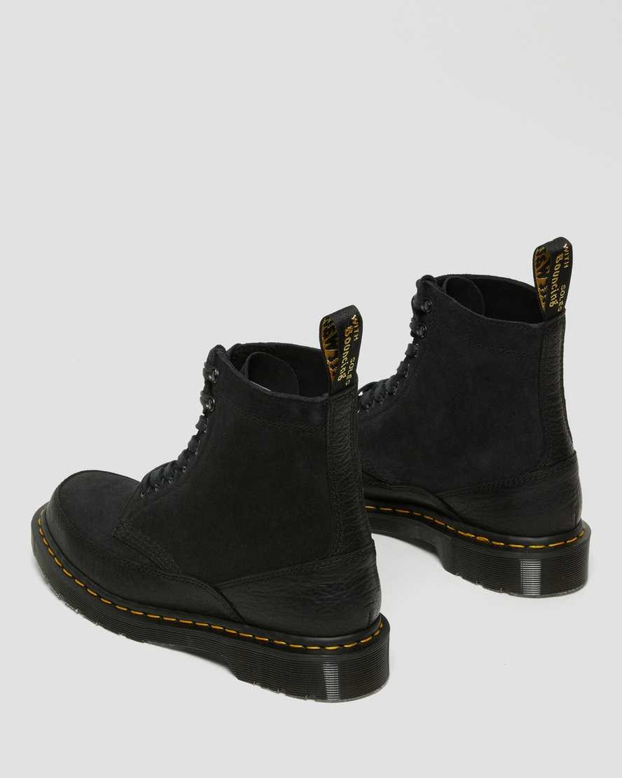 Dr Martens 1460 Guard Made in England Leder Schnürstiefel Damen Schwarz | FSY-023968