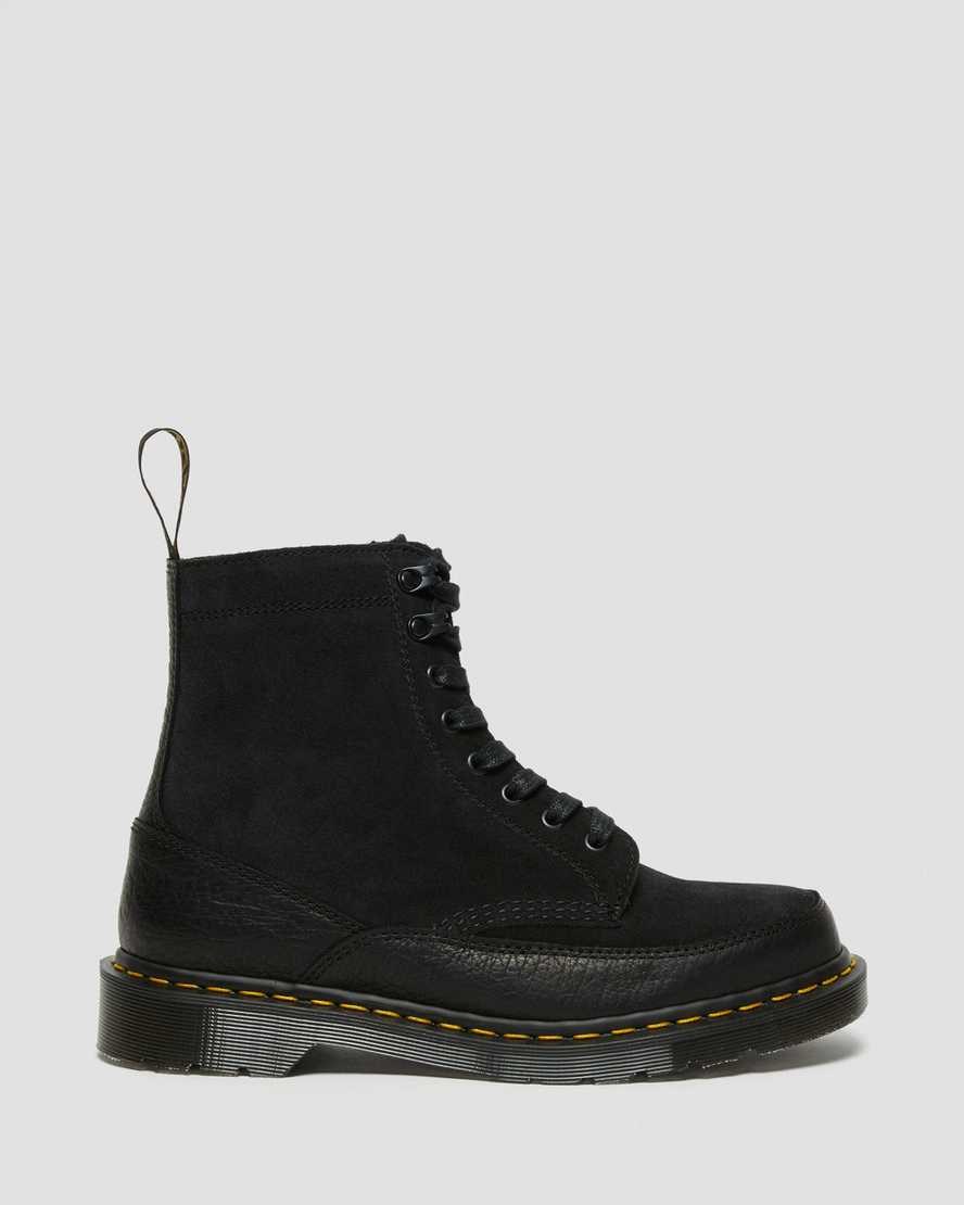 Dr Martens 1460 Guard Made in England Leder Schnürstiefel Damen Schwarz | FSY-023968