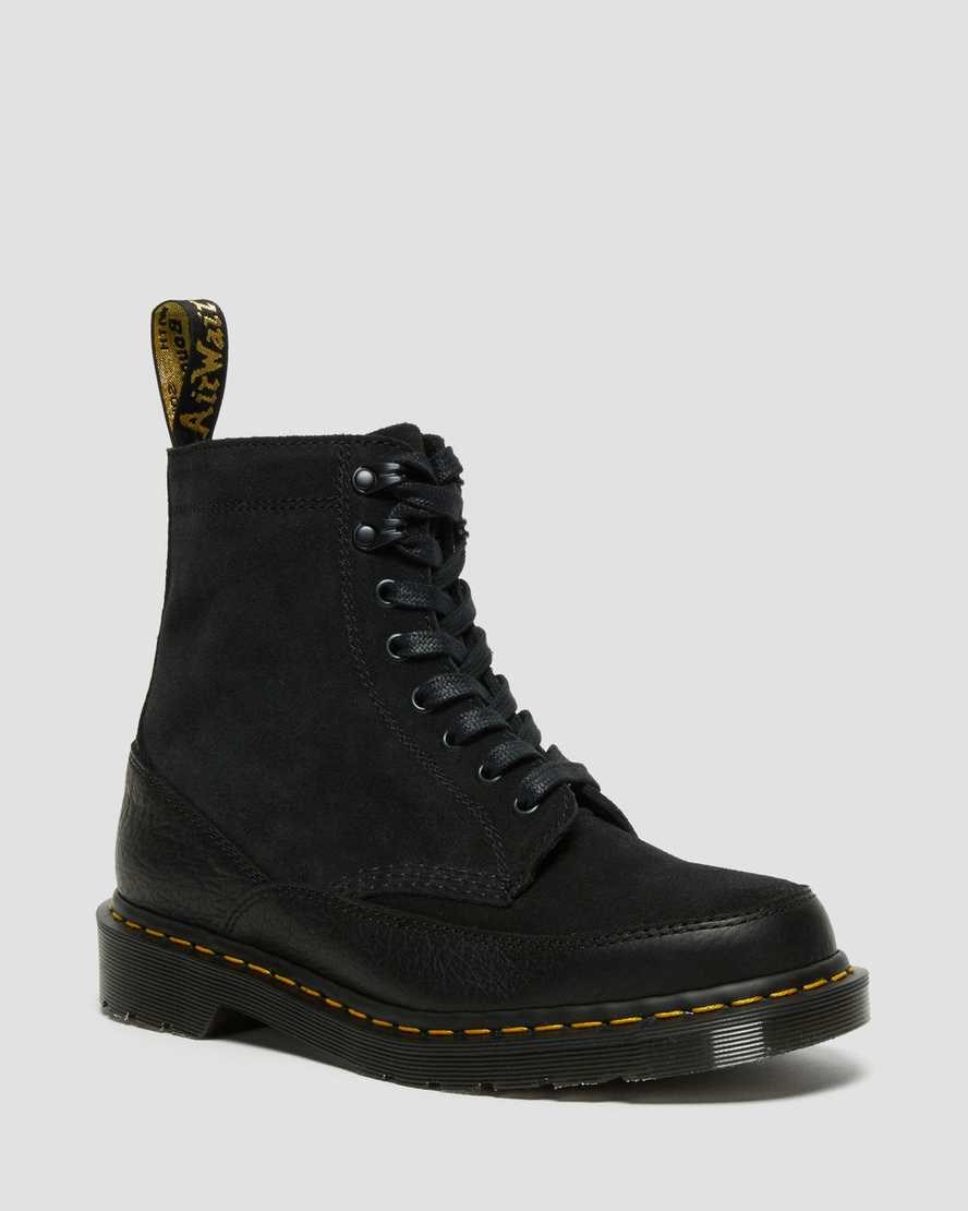 Dr Martens 1460 Guard Made in England Leder Schnürstiefel Herren Schwarz | SOL-564907