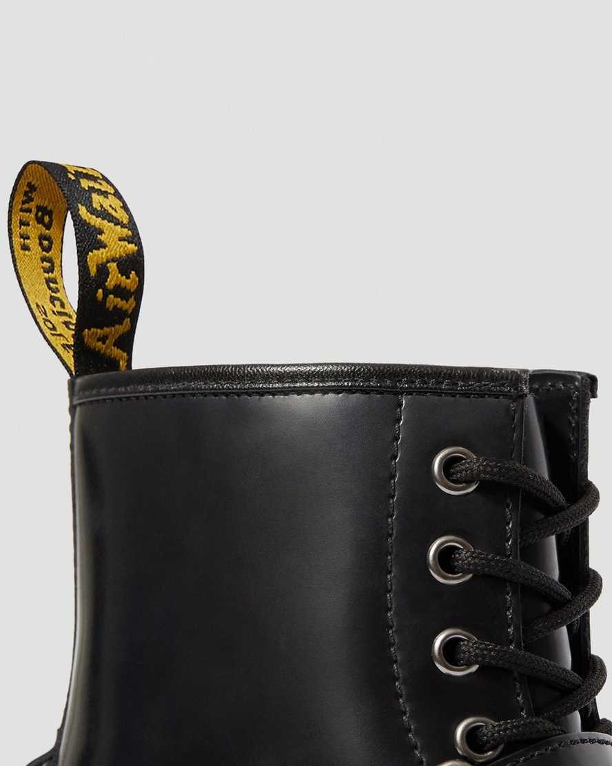 Dr Martens 1460 Harness Leder Schnürstiefel Damen Schwarz | HRW-051946