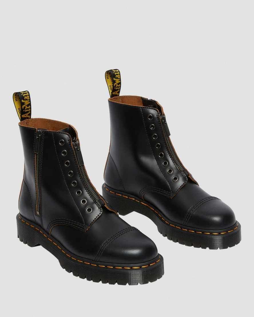 Dr Martens 1460 Laceless Bex Leder Stiefeletten Herren Schwarz | AFZ-274581