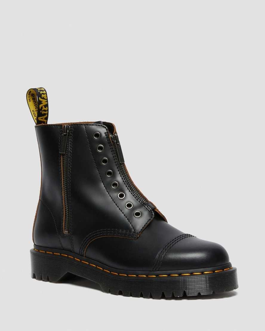 Dr Martens 1460 Laceless Bex Leder Stiefeletten Herren Schwarz | AFZ-274581