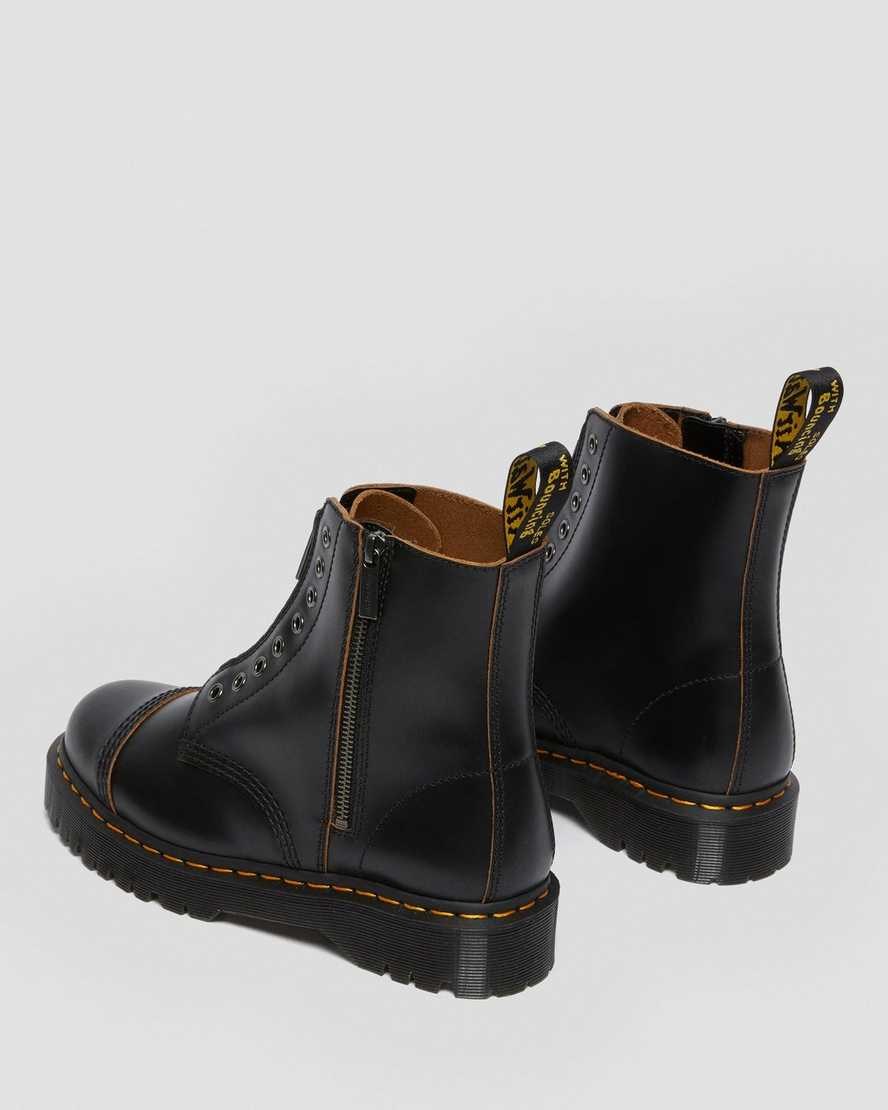 Dr Martens 1460 Laceless Bex Leder Stiefeletten Damen Schwarz | OVJ-815496