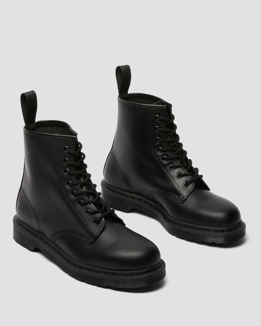 Dr Martens 1460 Mono Smooth Leder Schnürstiefel Damen Schwarz | DCL-751462