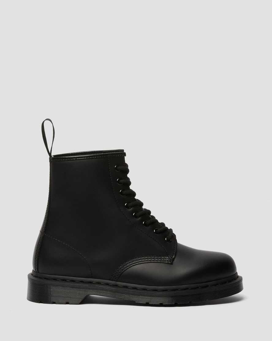 Dr Martens 1460 Mono Smooth Leder Schnürstiefel Damen Schwarz | DCL-751462