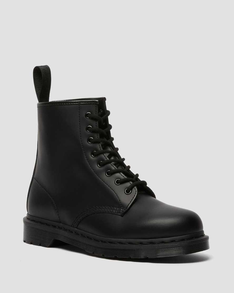 Dr Martens 1460 Mono Smooth Leder Schnürstiefel Damen Schwarz | DCL-751462