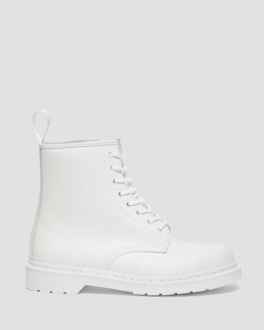 Dr Martens 1460 Mono Smooth Leder Schnürstiefel Damen Weiß | JWD-182490