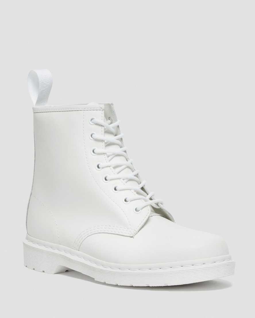 Dr Martens 1460 Mono Smooth Leder Stiefeletten Herren Weiß | XPT-384690