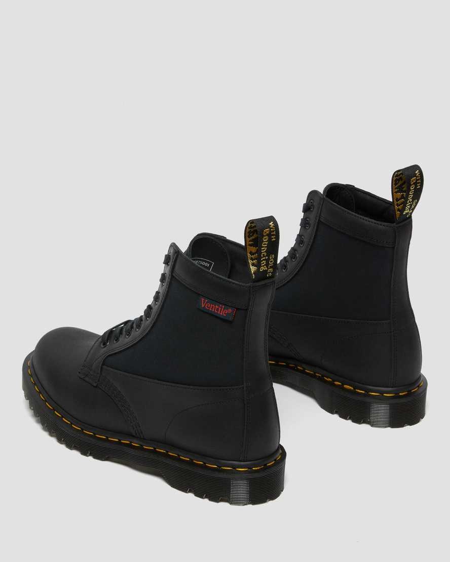 Dr Martens 1460 Panel Made in England Leder Stiefeletten Damen Schwarz | IMX-513690