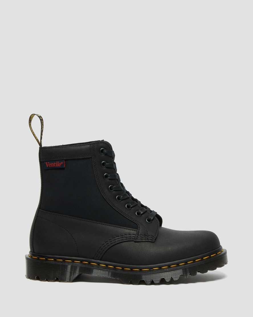 Dr Martens 1460 Panel Made in England Leder Stiefeletten Damen Schwarz | IMX-513690