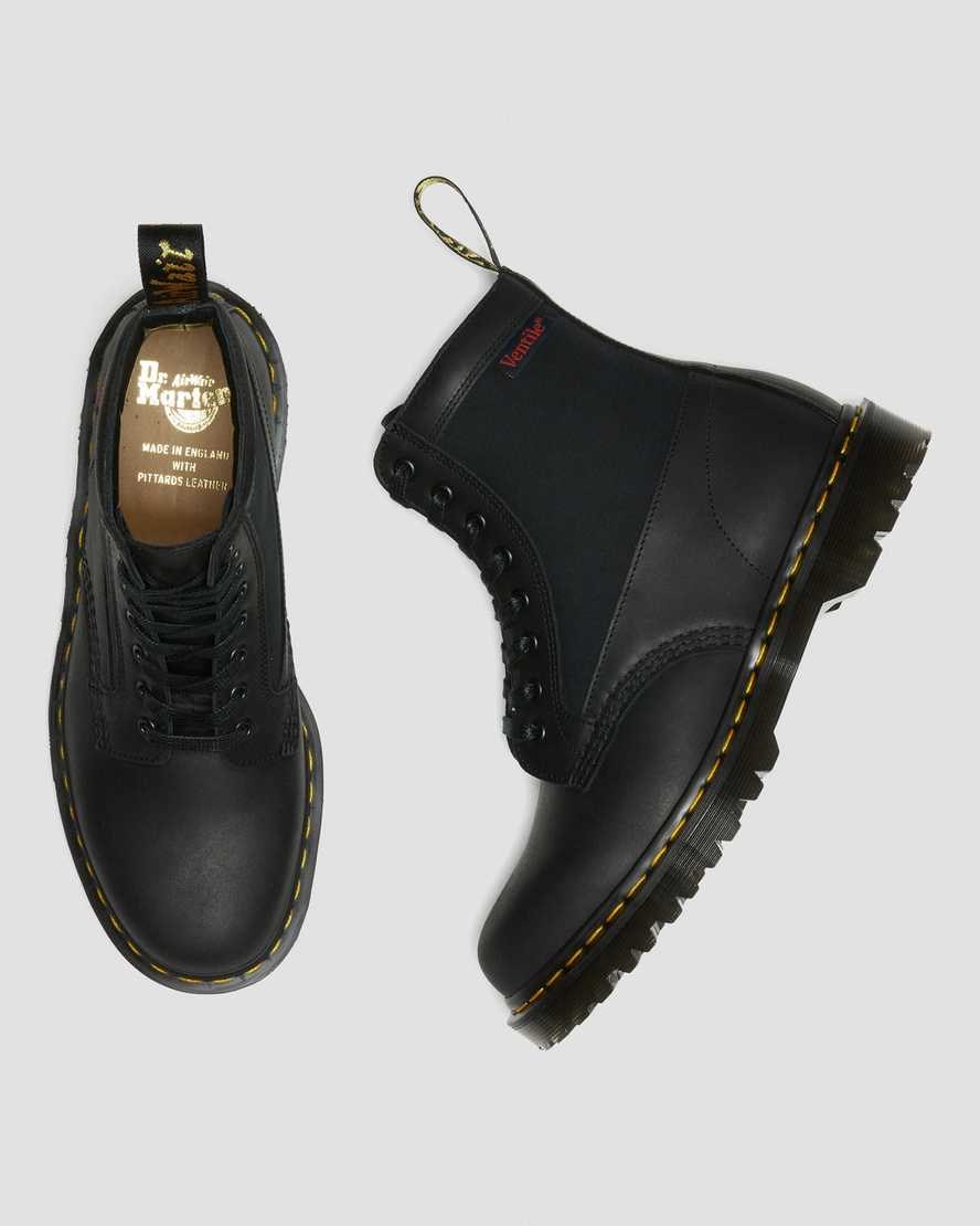 Dr Martens 1460 Panel Made in England Leder Stiefeletten Herren Schwarz | KEI-508273