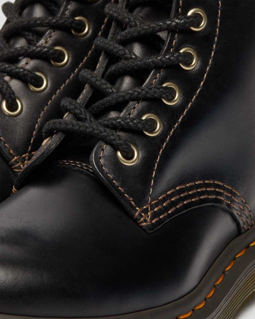 Dr Martens 1460 Pascal Abruzzo Leder Schnürstiefel Damen Schwarz | OKH-460125