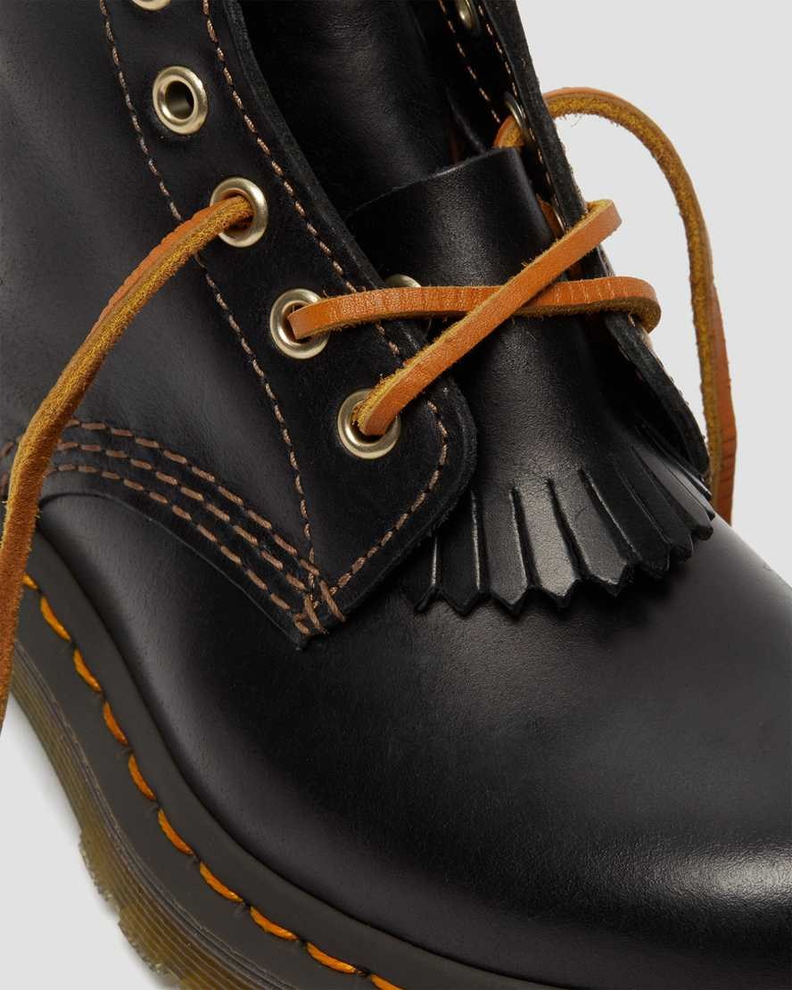 Dr Martens 1460 Pascal Abruzzo Leder Schnürstiefel Damen Schwarz | OKH-460125