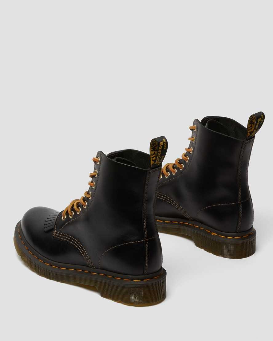 Dr Martens 1460 Pascal Abruzzo Leder Schnürstiefel Damen Schwarz | OKH-460125