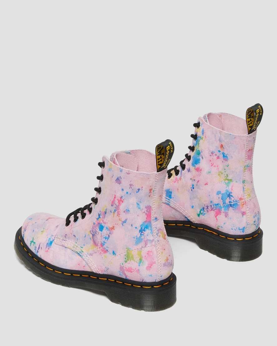 Dr Martens 1460 Pascal Confetti Wildleder Schnürstiefel Damen Rosa | FJV-210573