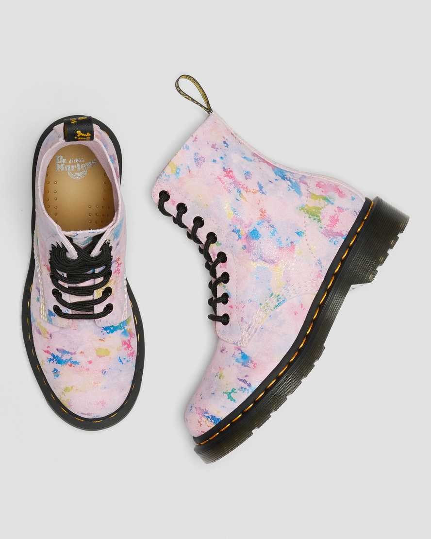 Dr Martens 1460 Pascal Confetti Wildleder Schnürstiefel Damen Rosa | FJV-210573