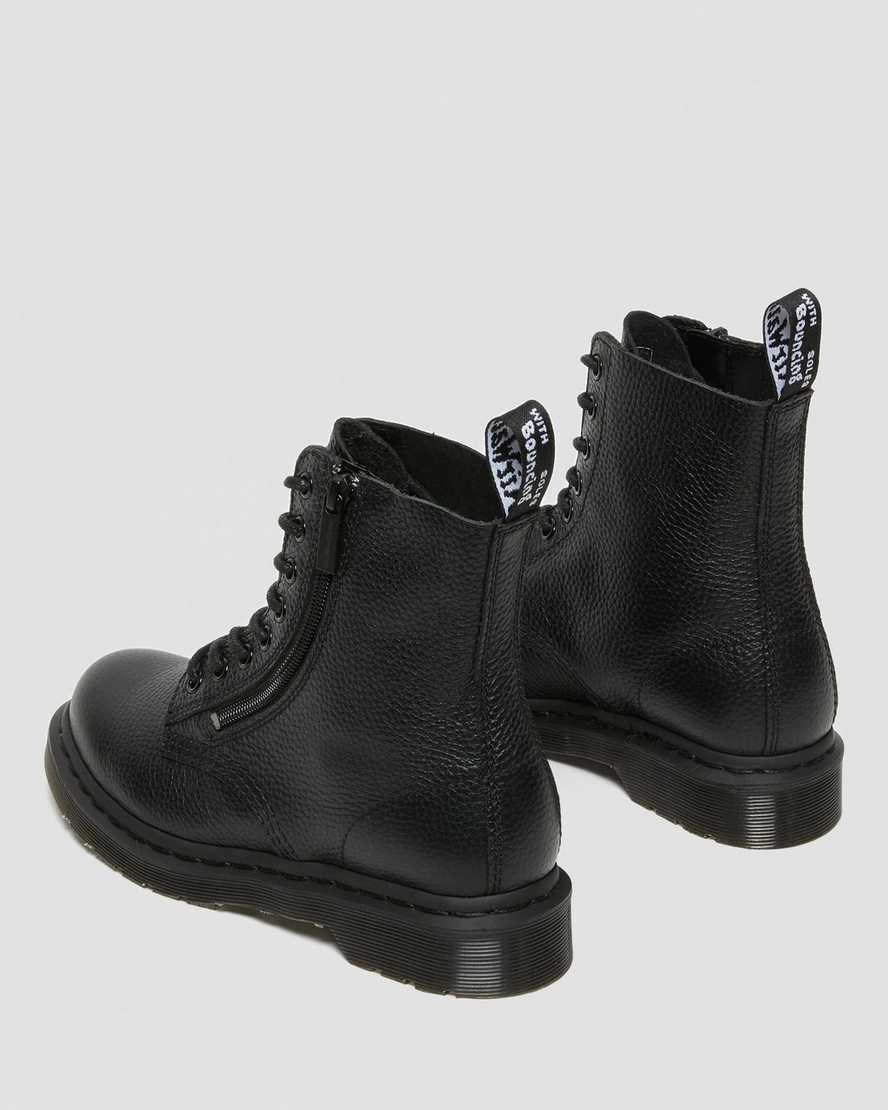 Dr Martens 1460 Pascal Leder Zip Up Stiefel Damen Schwarz | NDR-716208