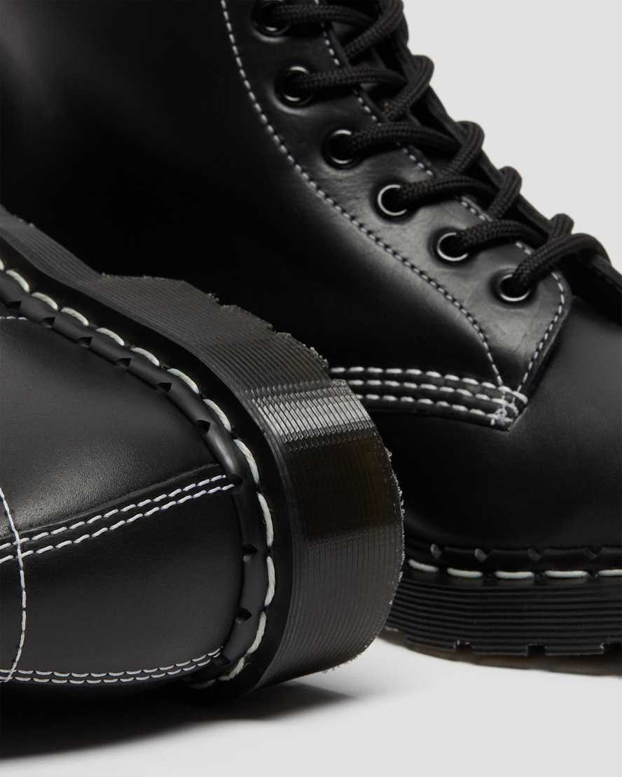 Dr Martens 1460 Pascal Made in England Cavalier Leder Stiefeletten Damen Schwarz | KGT-256490