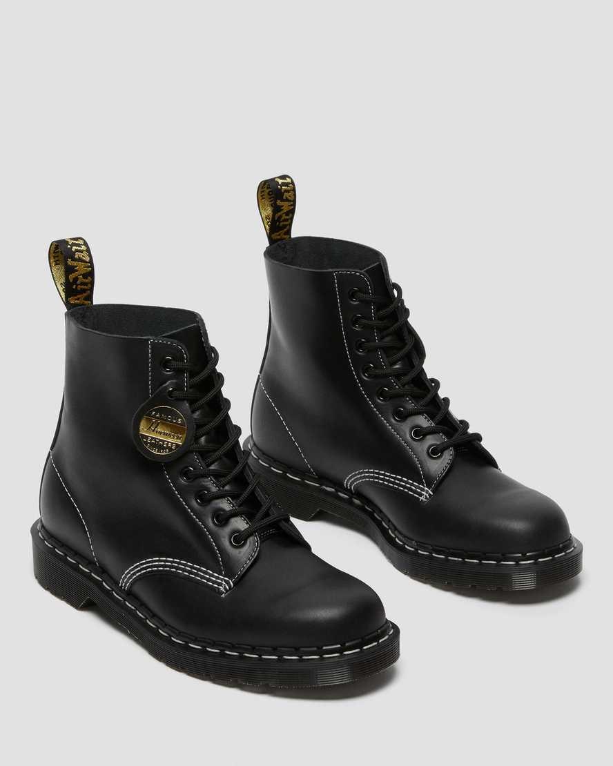 Dr Martens 1460 Pascal Made in England Cavalier Leder Stiefeletten Damen Schwarz | KGT-256490