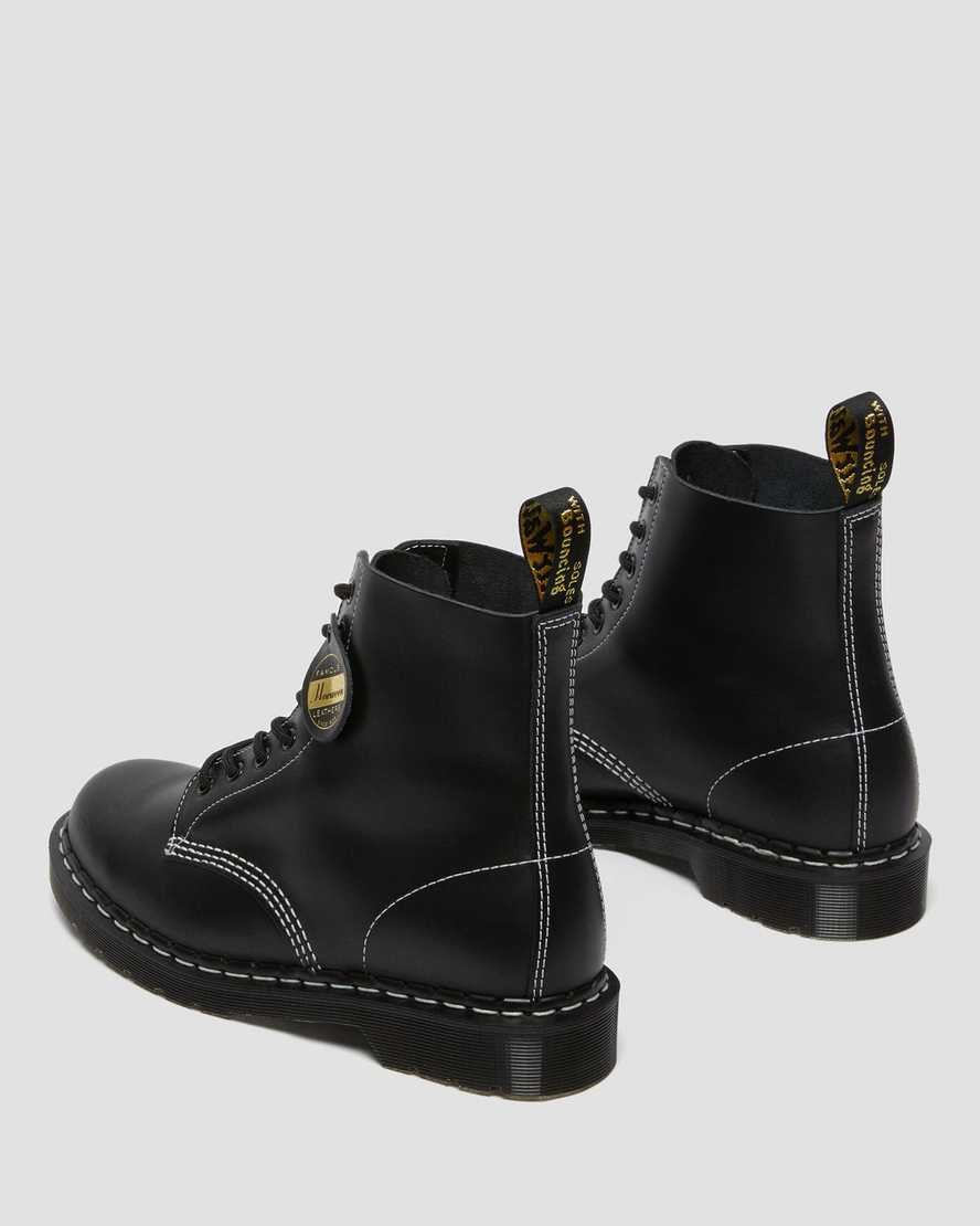 Dr Martens 1460 Pascal Made in England Cavalier Leder Stiefeletten Damen Schwarz | KGT-256490