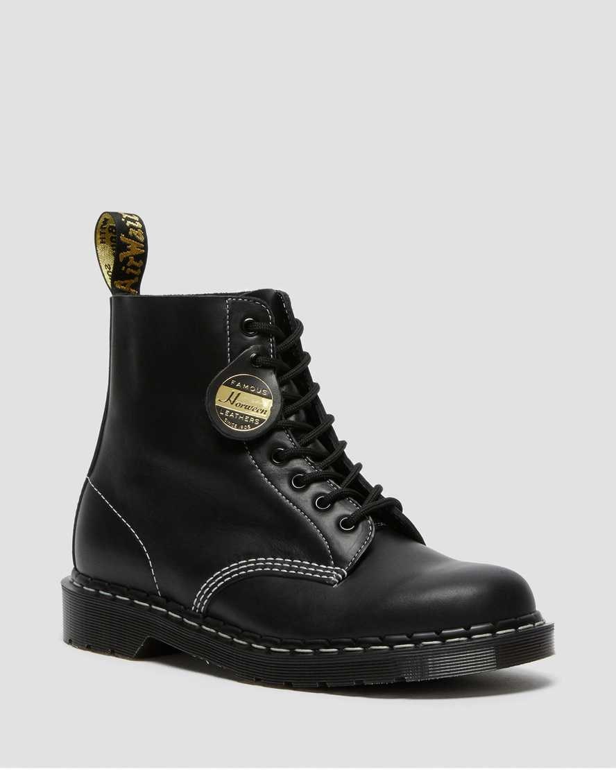 Dr Martens 1460 Pascal Made in England Cavalier Leder Stiefeletten Damen Schwarz | KGT-256490