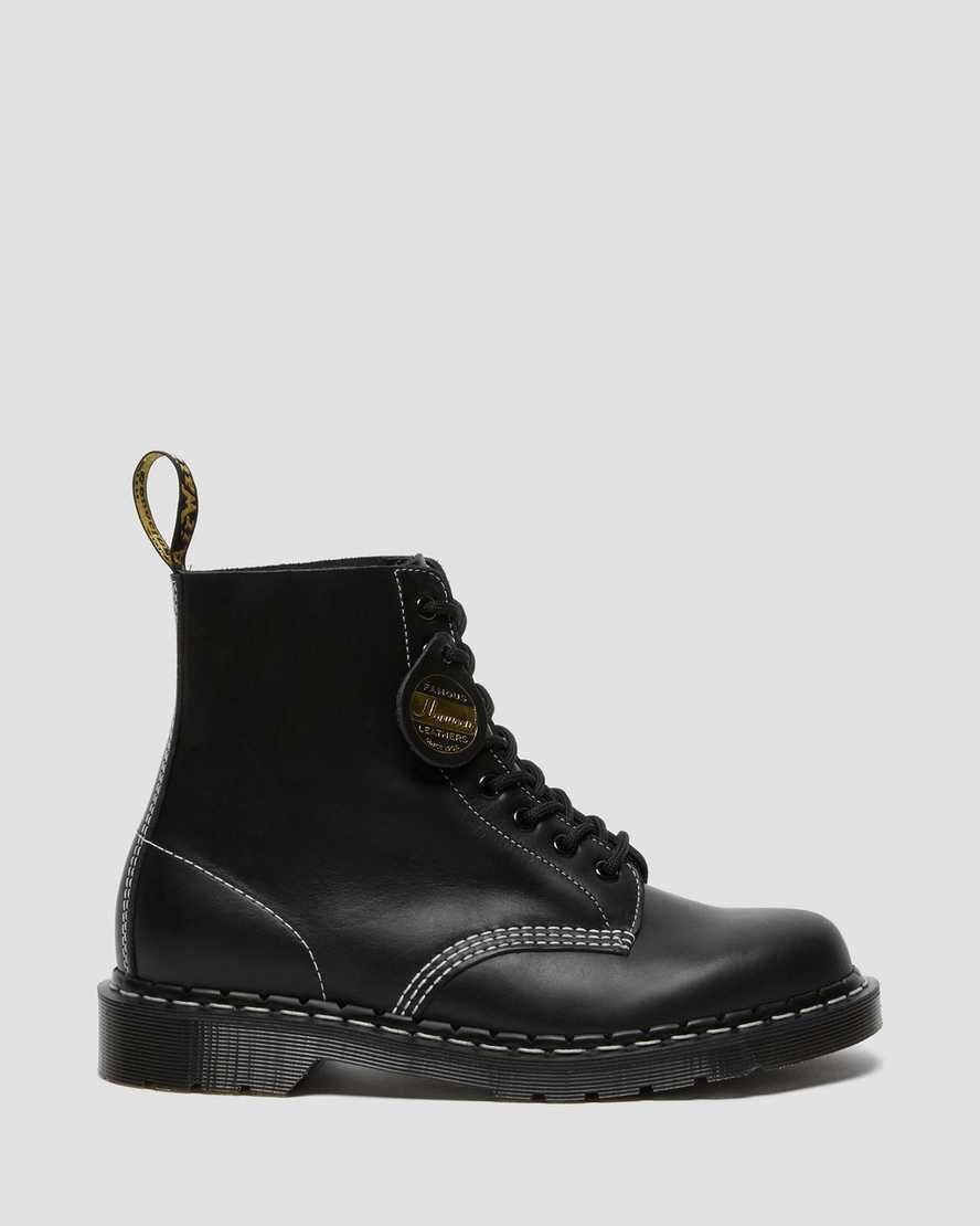 Dr Martens 1460 Pascal Made in England Cavalier Leder Stiefeletten Herren Schwarz | NQC-371956