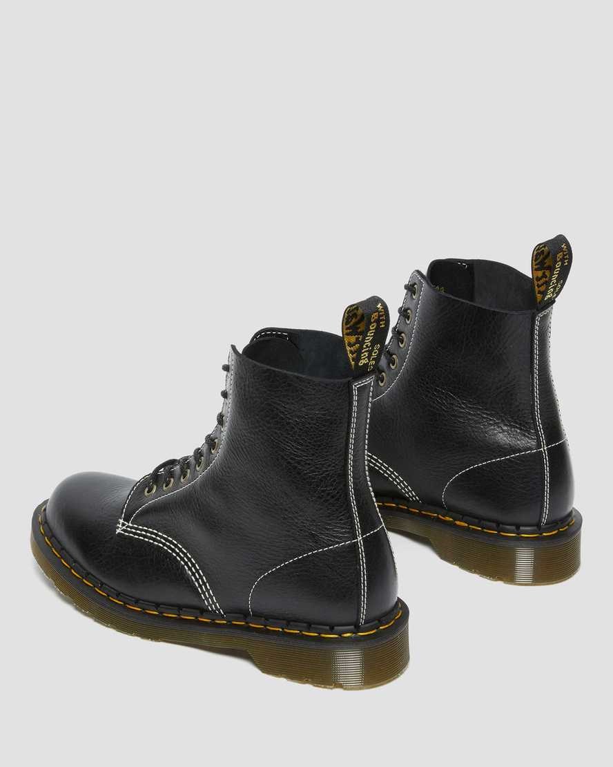 Dr Martens 1460 Pascal Made in England Klassische Leder Schnürstiefel Herren Schwarz | UKT-483026