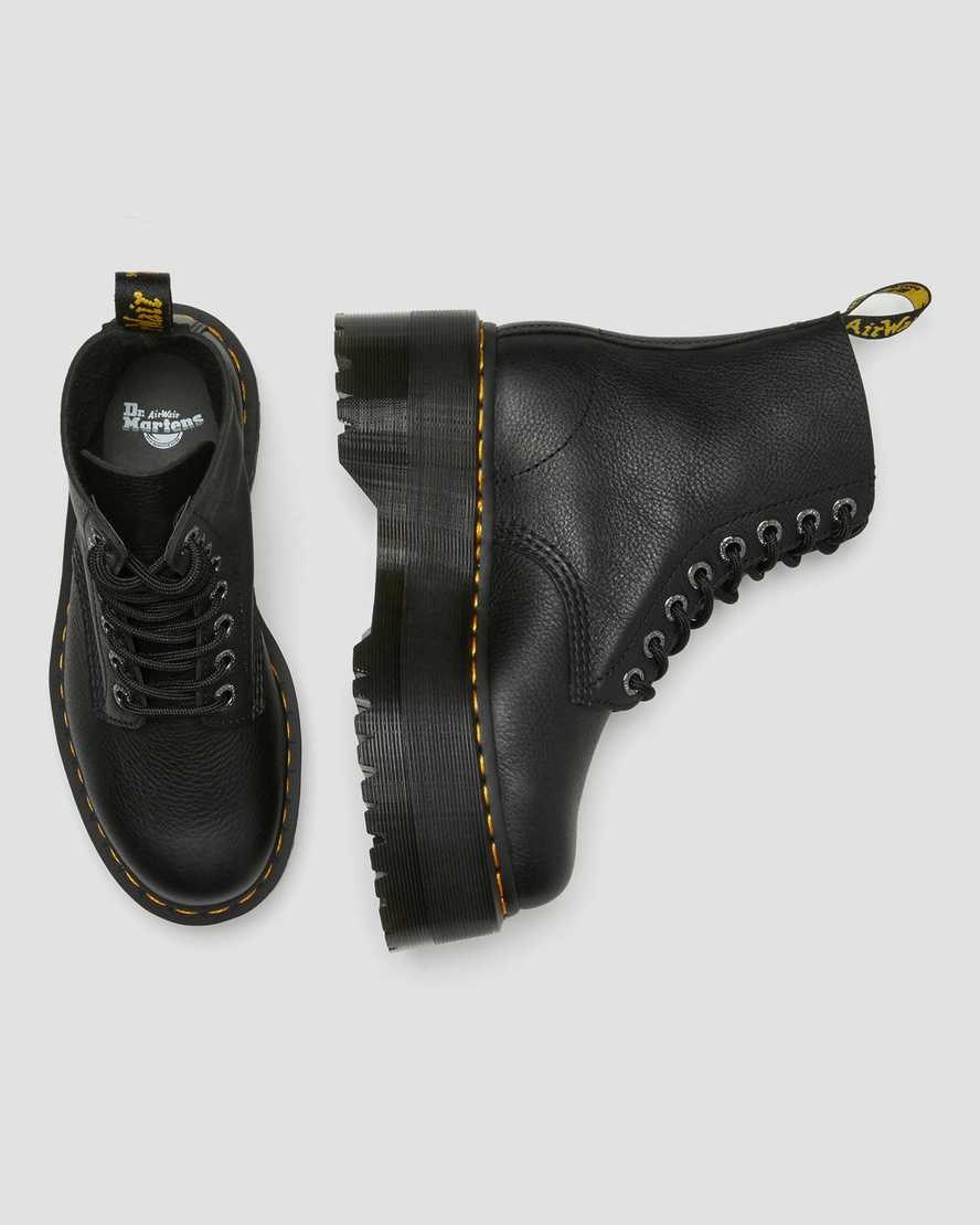 Dr Martens 1460 Pascal Max Leder Schnürstiefel Damen Schwarz | KLS-924068