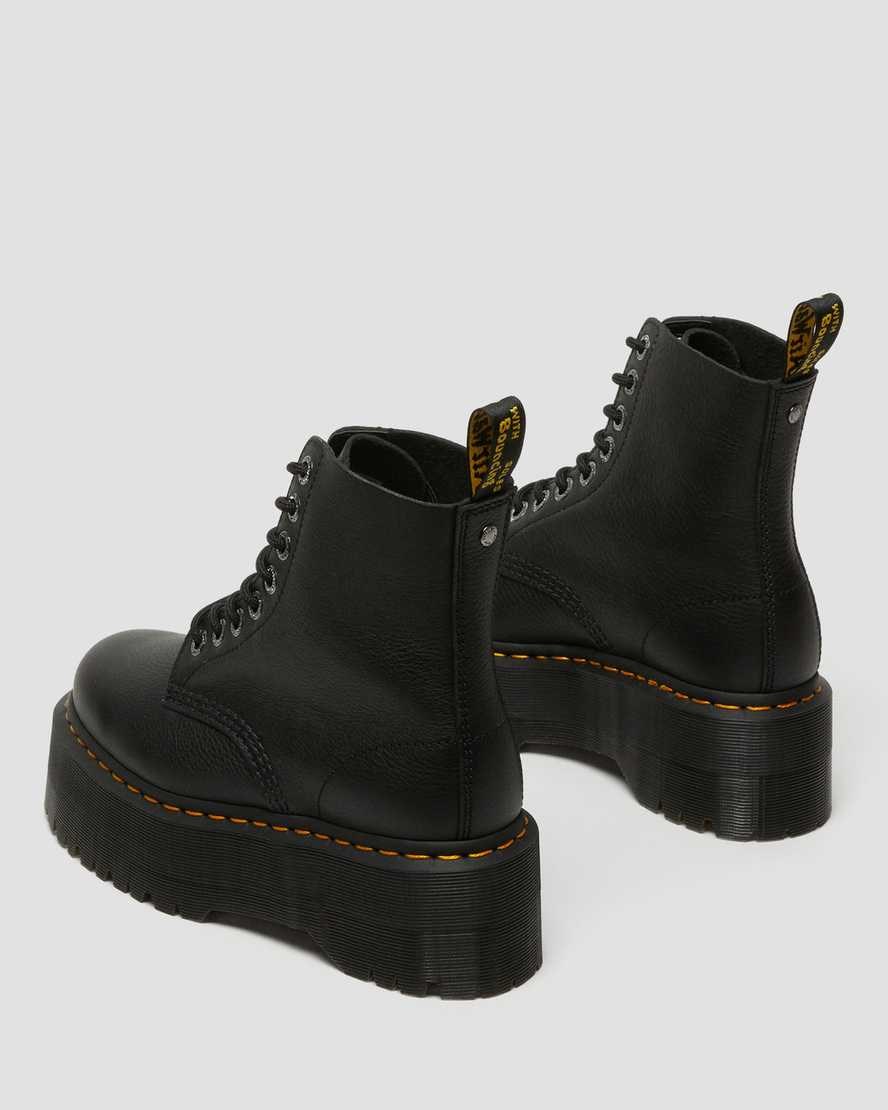 Dr Martens 1460 Pascal Max Leder Schnürstiefel Damen Schwarz | KLS-924068