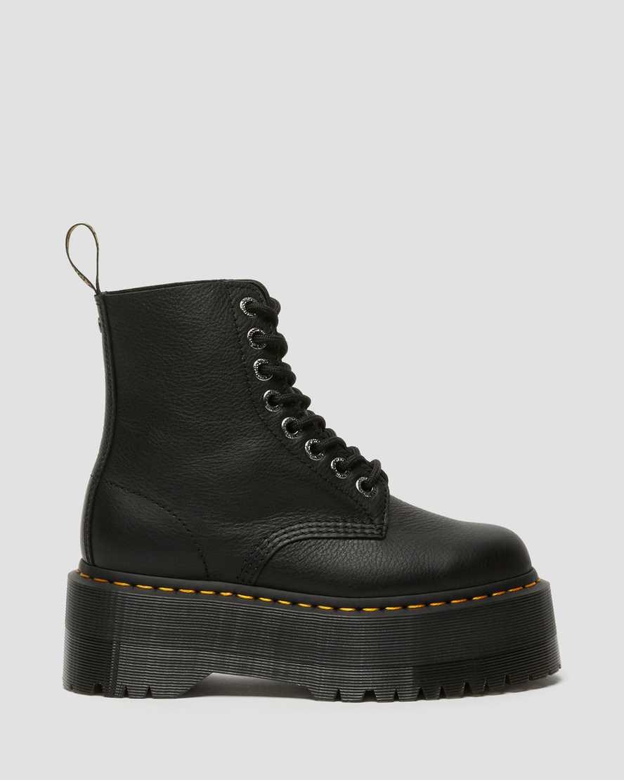 Dr Martens 1460 Pascal Max Leder Schnürstiefel Damen Schwarz | KLS-924068