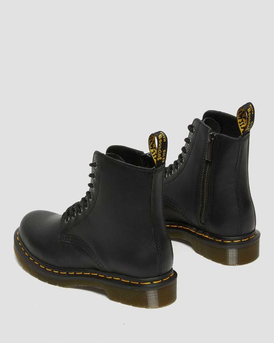 Dr Martens 1460 Pascal Nappa Reißverschluss Stiefeletten Damen Schwarz | OED-753401