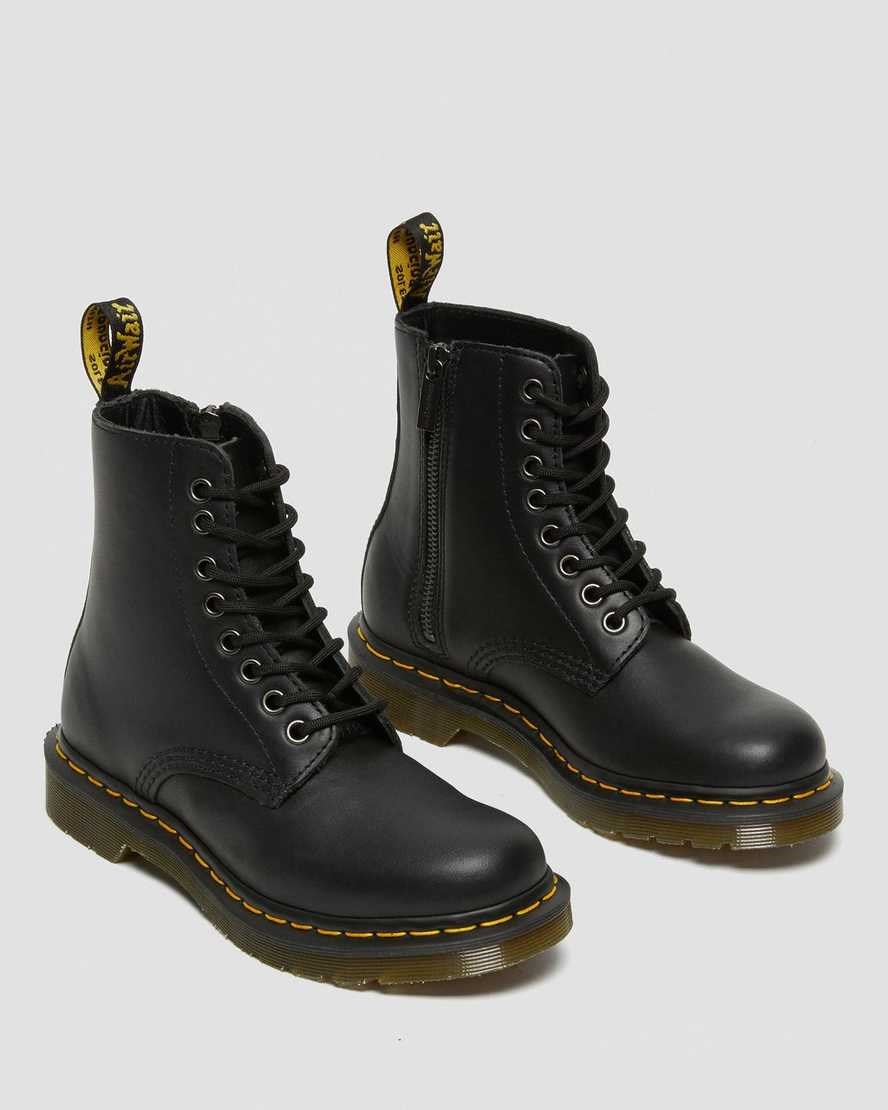 Dr Martens 1460 Pascal Nappa Zip Up Stiefel Damen Schwarz | BLG-026857