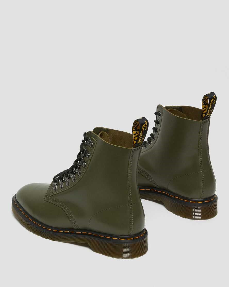 Dr Martens 1460 Pascal Verso Smooth Leder Stiefeletten Damen Grün | GVN-063924