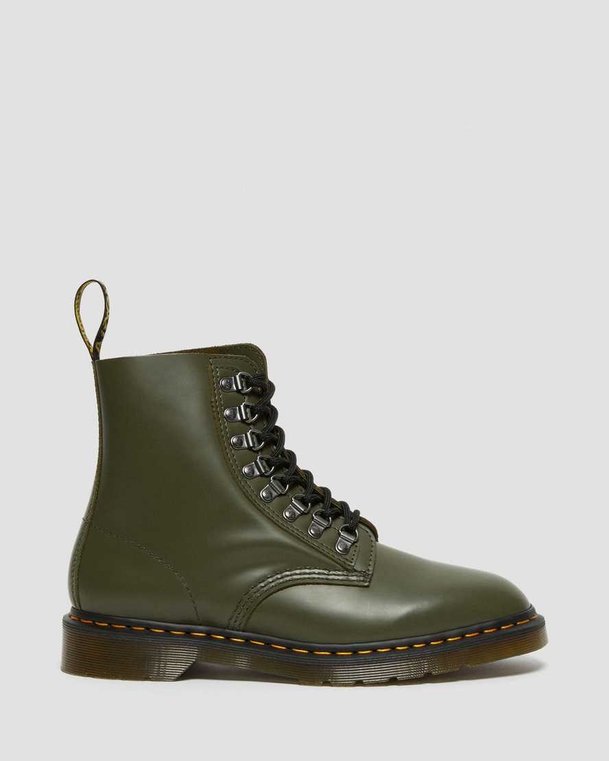 Dr Martens 1460 Pascal Verso Smooth Leder Stiefeletten Damen Grün | GVN-063924