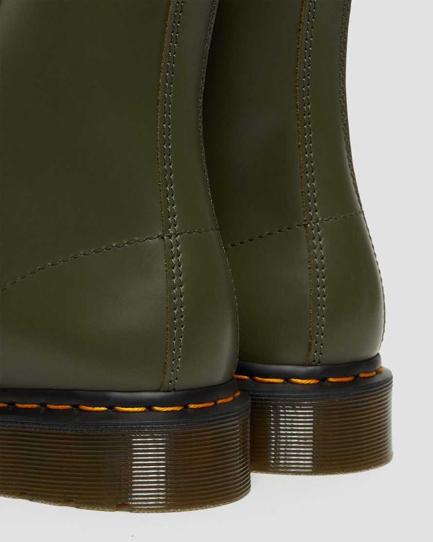 Dr Martens 1460 Pascal Verso Smooth Leder Stiefeletten Damen Grün | GVN-063924