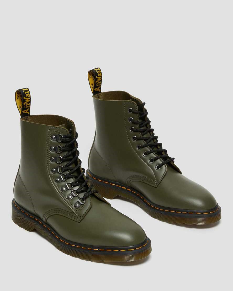 Dr Martens 1460 Pascal Verso Smooth Leder Stiefeletten Damen Grün | GVN-063924