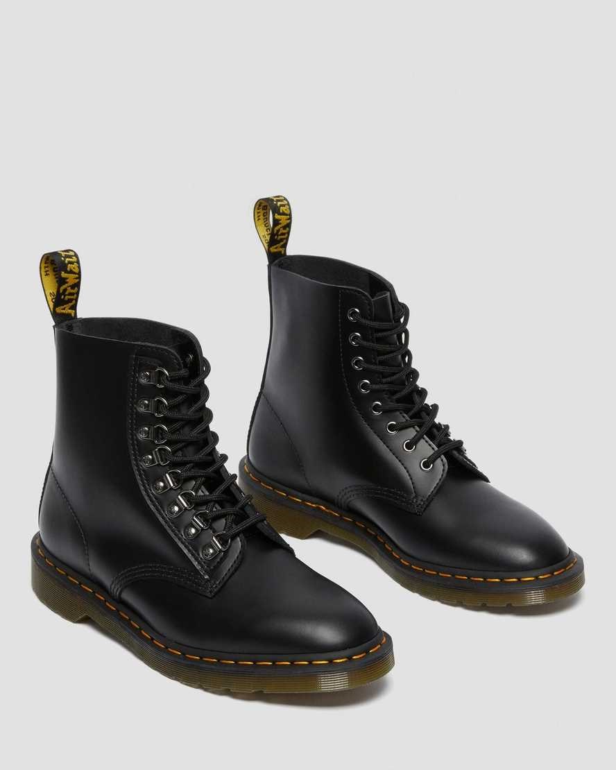 Dr Martens 1460 Pascal Verso Smooth Leder Stiefeletten Damen Schwarz | LCX-026789