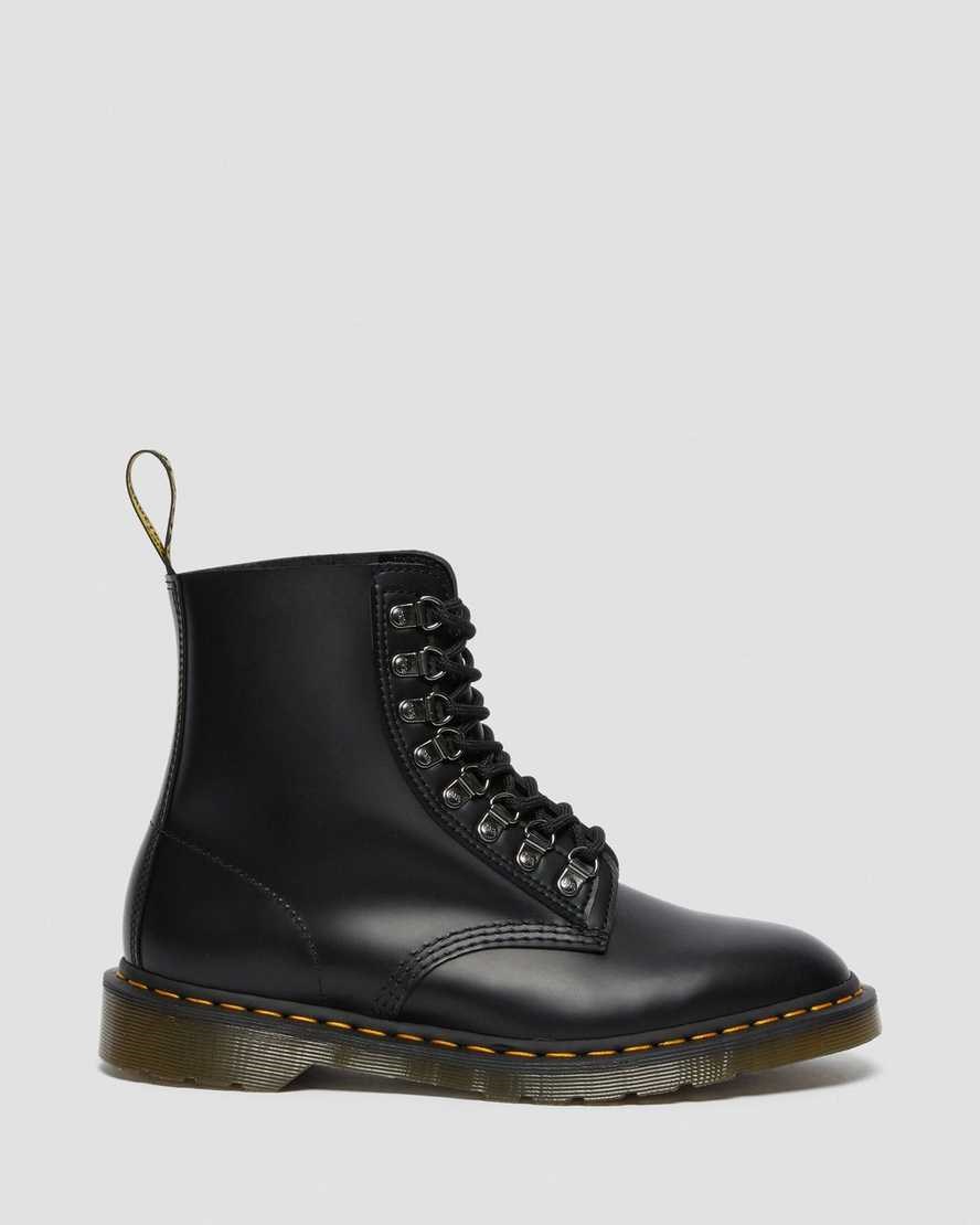 Dr Martens 1460 Pascal Verso Smooth Leder Stiefeletten Damen Schwarz | LCX-026789