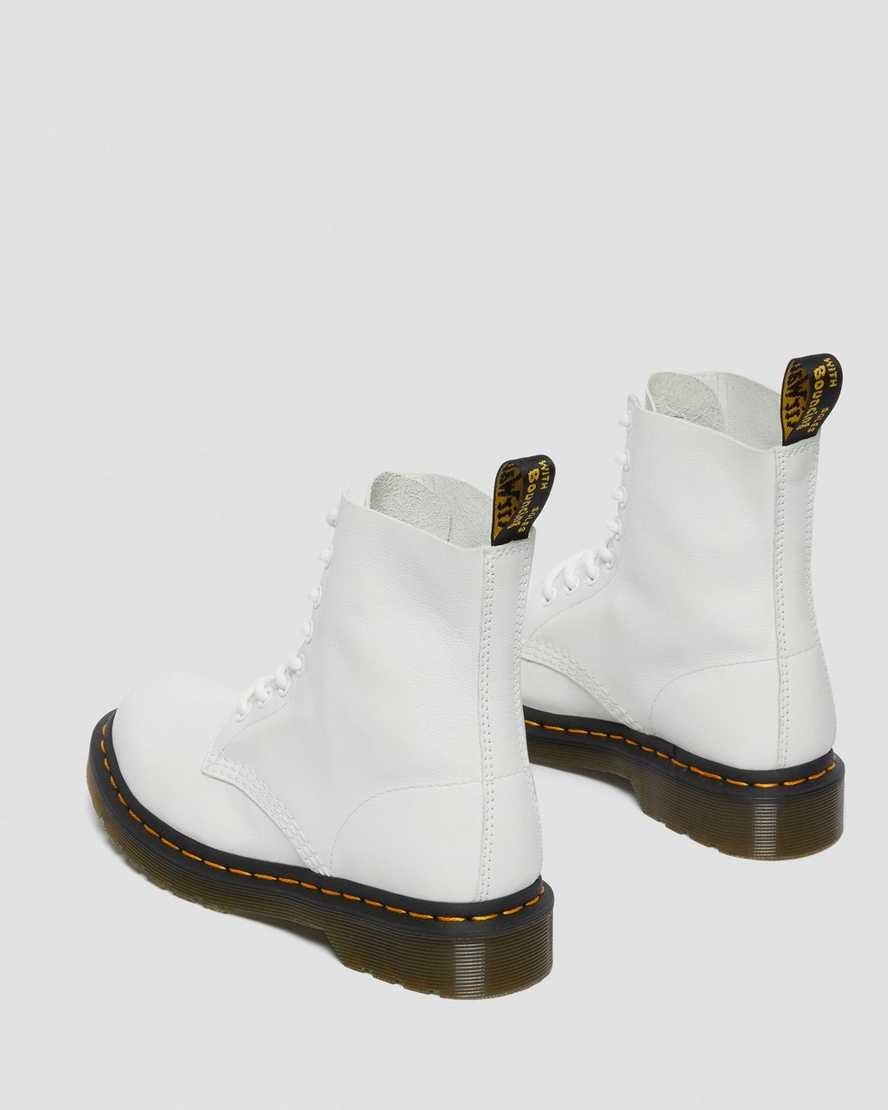 Dr Martens 1460 Pascal Virginia Leder Schnürstiefel Damen Weiß | LHD-873915