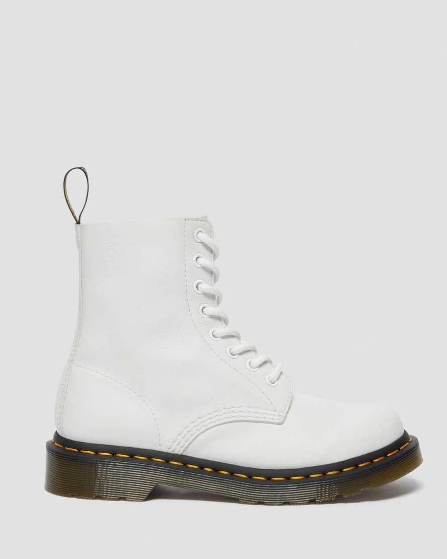 Dr Martens 1460 Pascal Virginia Leder Schnürstiefel Damen Weiß | LHD-873915