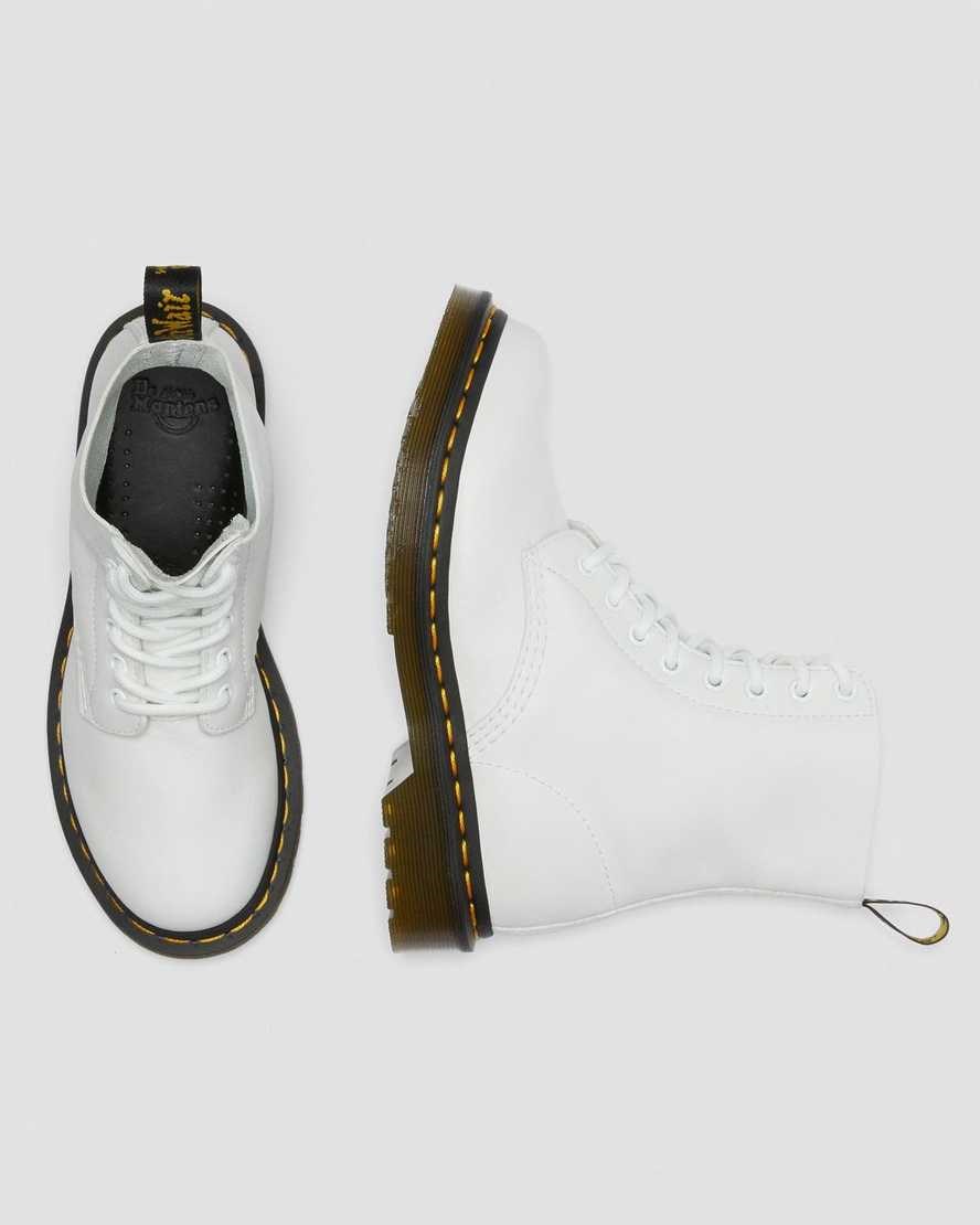 Dr Martens 1460 Pascal Virginia Leder Schnürstiefel Damen Weiß | LHD-873915