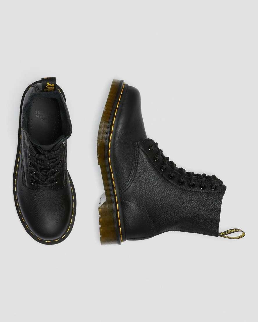 Dr Martens 1460 Pascal Virginia Leder Schnürstiefel Damen Schwarz | RGV-149657